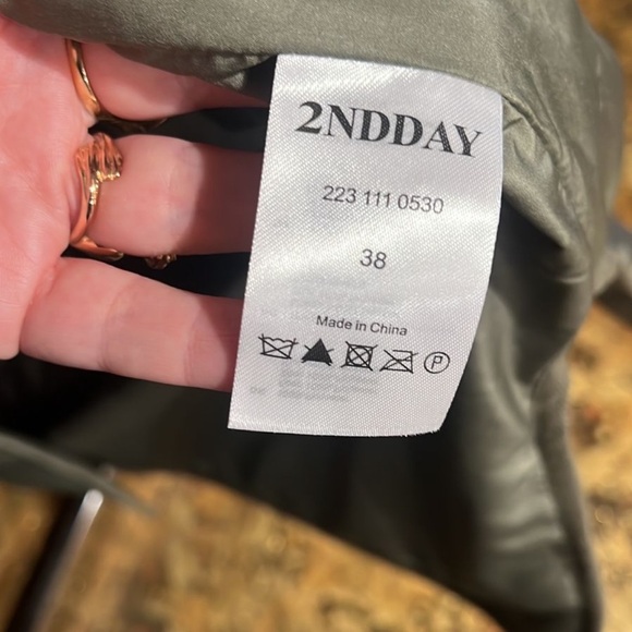 NWT 2nd day Olive Quilted Women's Coat|size EU40 - Picture 5 of 9